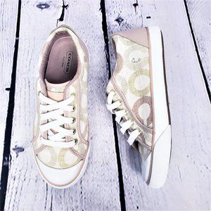 Coach Barrett Shoes Tan Cream Size 6